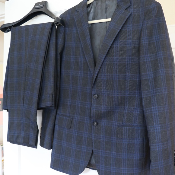 Men's Suit - Blue-pinstriped (38S), Canaletto - Made in Italy - Picture 3 of 11